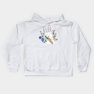 Blue Bunny Love Kids Hoodie